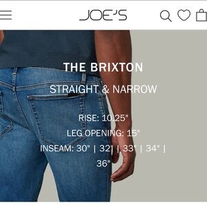 Joe's Jeans Brixton Straight Blue Denim